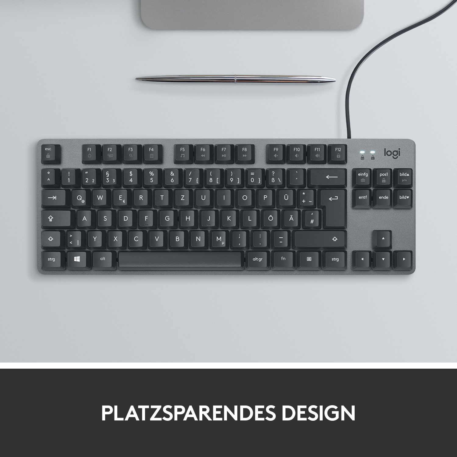 Logitech K835 TKL - Kompakte Mechanische Tastatur, Kabelgebunden, Blue Clicky Tactile Switches Tastaturen Produkt Bild 4