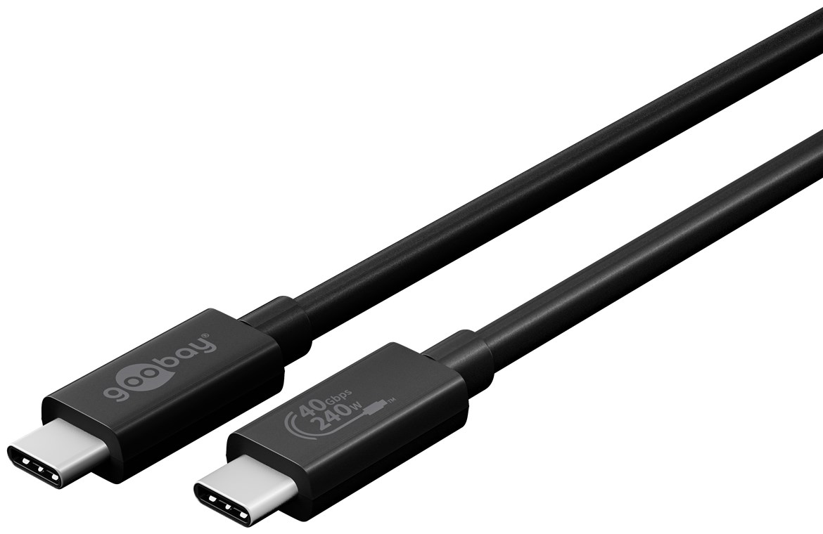 Goobay Sync & Charge USB-C™-Kabel, USB4™ Gen 3x2, 240 W, 0,7 m