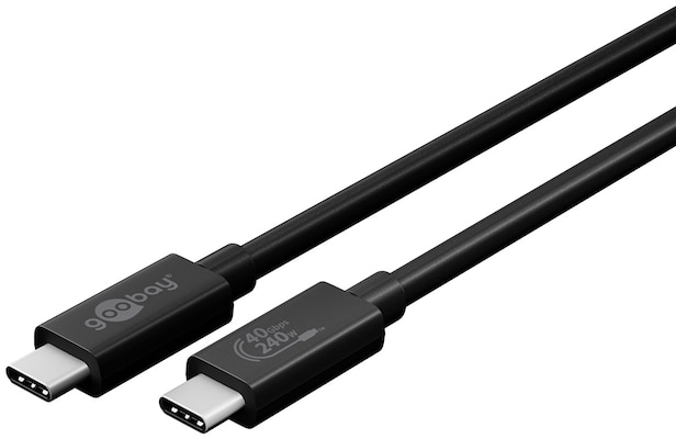 Goobay Sync & Charge USB-C™-Kabel, USB4™ Gen 3x2, 240 W, 0,7 m