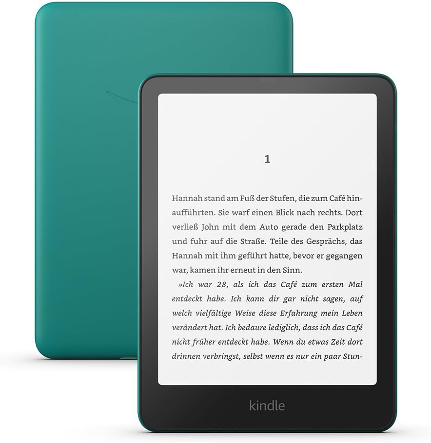 Amazon Kindle Paperwhite 16 GB - mit Werbung - Grün mit neuem 7-Zoll-Display und wochenlanger Akkulaufzeit – 16 GB – mit Werbung