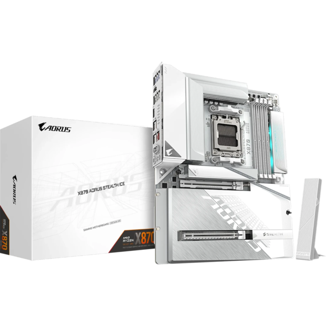 Gigabyte X870 AORUS STEALTH ICE motherboard