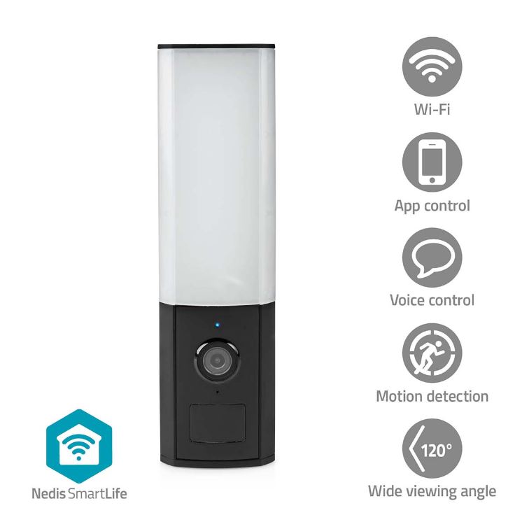 Nedis SmartLife Außenkamera Full HD Wi-Fi | Umgebungslicht | Full HD 1080p | IP65 | 100 - 240 V AC | mit Bewegungssensor...