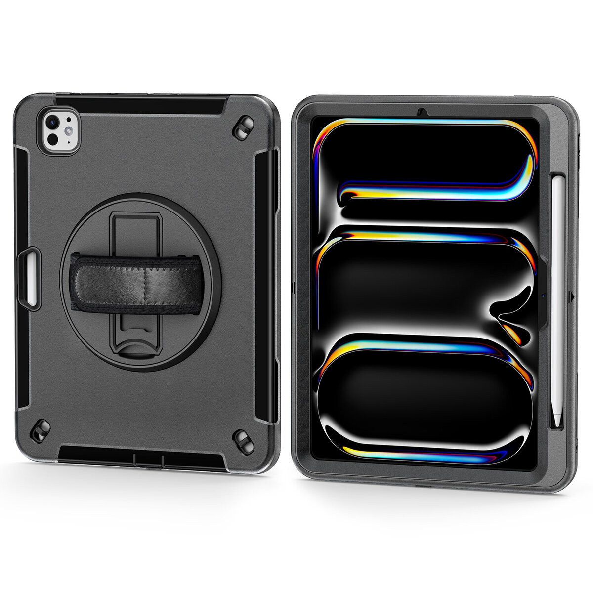 4smarts RuggedCaseGRIP f. Apple iPad Pro 11" M5, M4, schwarz