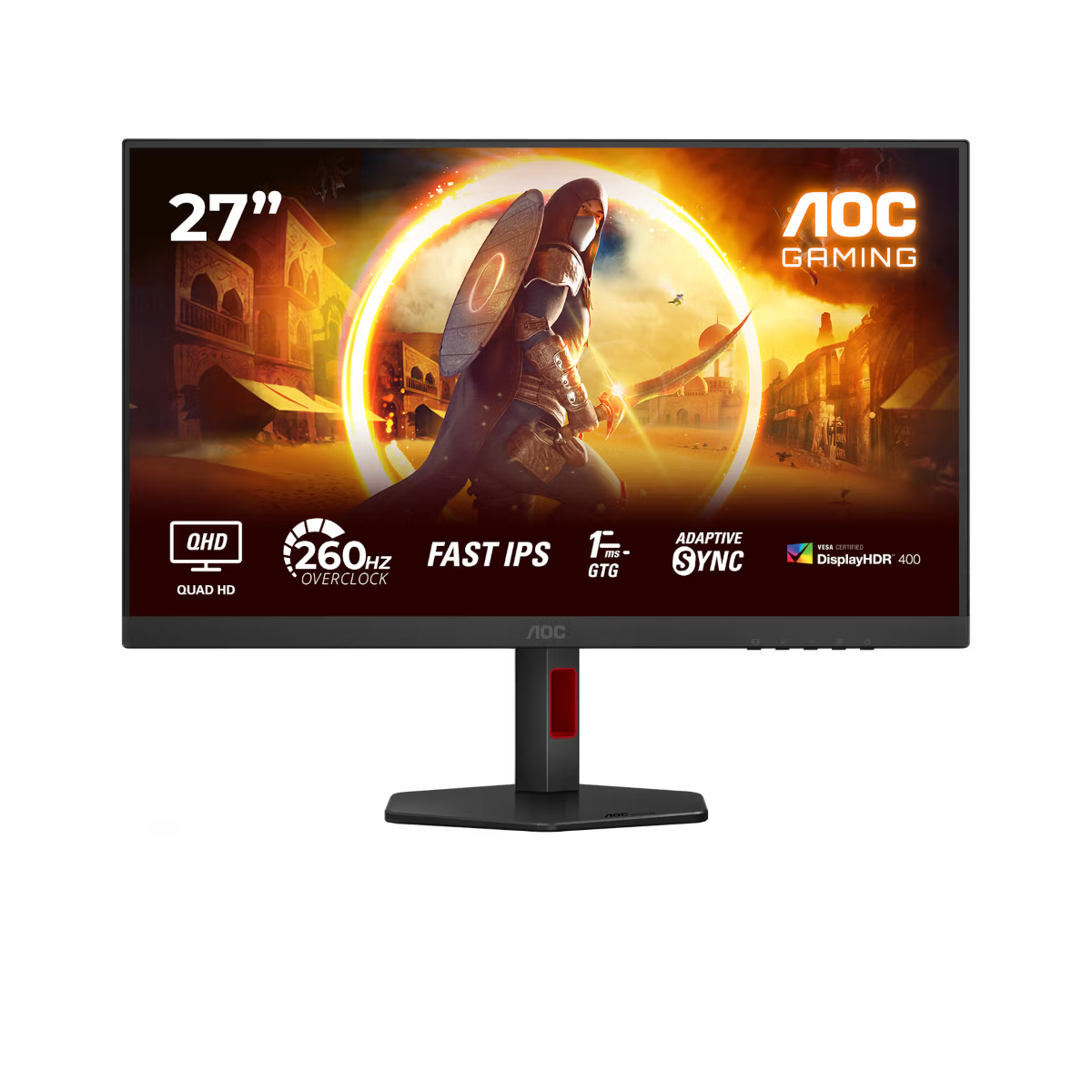 AOC Q27G4ZR 27 Zoll - QHD Gaming Monitor Fast IPS Panel, QHD, 260 Hz, 1 ms, HDR400, HDMI, DP