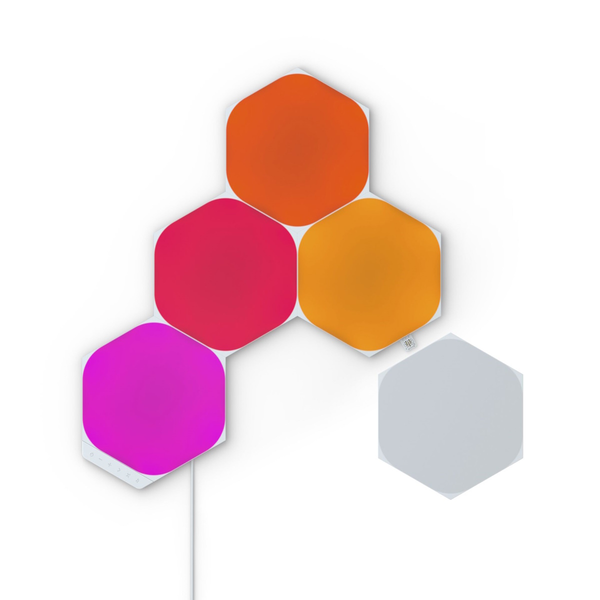 Nanoleaf Shapes Hexagons Starter Kit 5 Panels - modulare WLAN LED Smart Panels mit Musik & Bildschirm Sync | Set bestehend aus 5 Panels