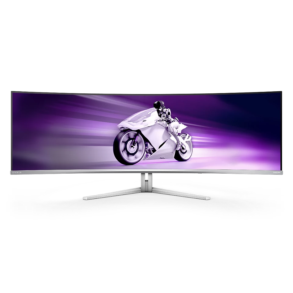 Philips Evnia 49M2C8900L 49 Zoll DQHD OLED Curved Gaming Monitor, 144 Hertz, 0,03ms GtG, HDR400, Ambiglow 5120x1440, HDMI 2.1, DisplayPort 1.4, USB-C