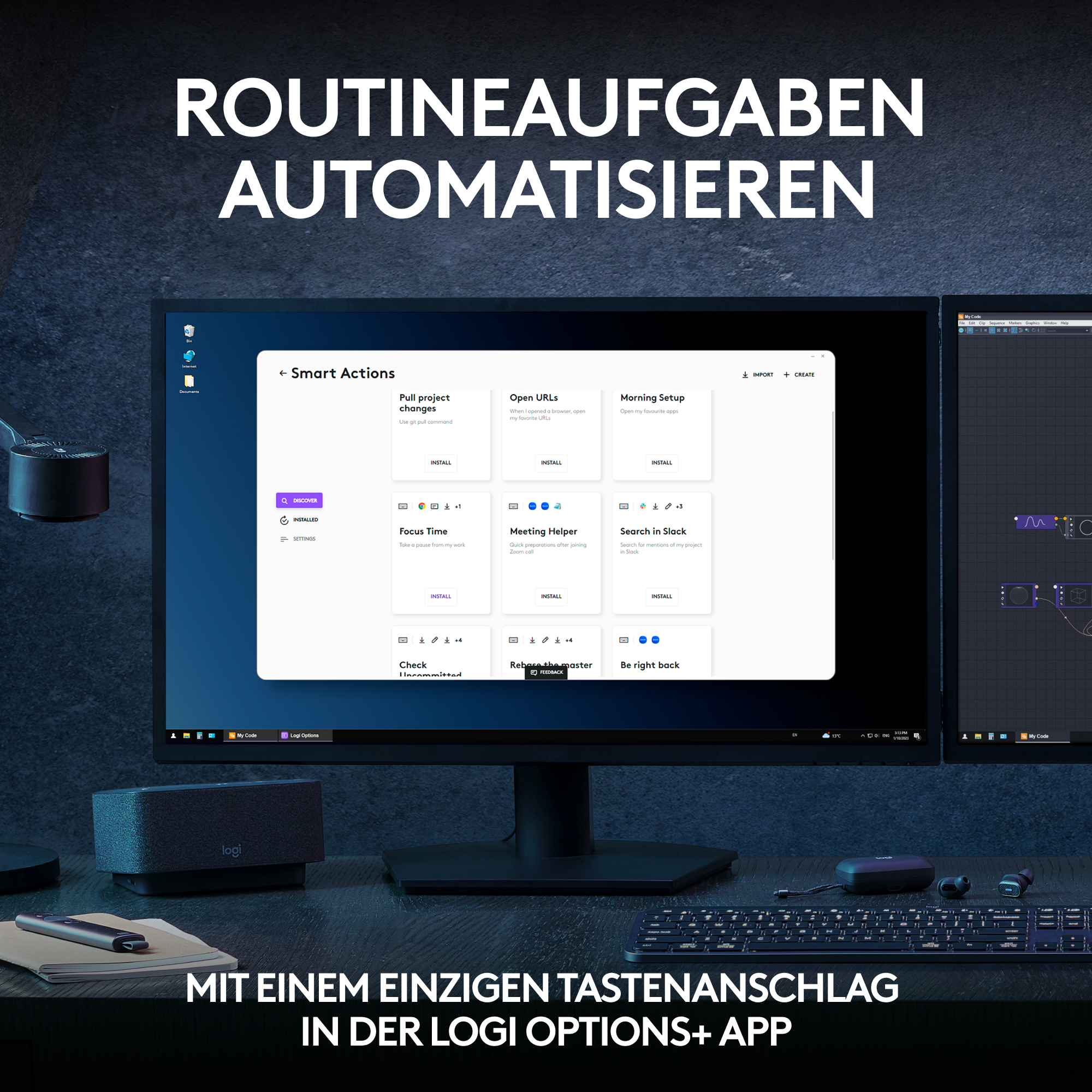 Logitech MX Keys S Combo, Wireless Desktop Set B-Ware Kombination MX Master 3S, MX Keys S und MX Palm Rest Tastaturen Produkt Bild 5