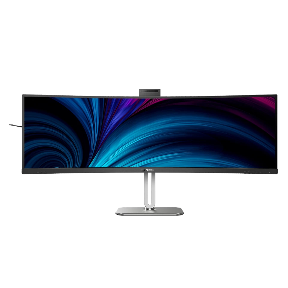 Philips 49B2U6903CH B-Ware 49 Zoll DQHD Curved Monitor, Webcam, Mikrofon, RJ45, höhenverstellbar (5120x1440, HDMI, Displ...