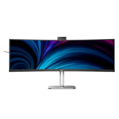 Philips 49B2U6903CH 49 Zoll DQHD Curved Monitor, Webcam, Mikrofon, RJ45, höhenverstellbar (5120x1440, HDMI, DisplayPort,...