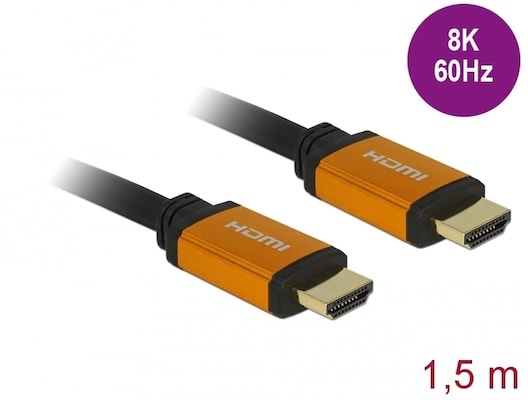 Delock High Speed HDMI Kabel 48 Gbps 8K 60 Hz 1,5 m