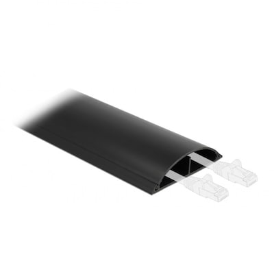 Delock Kabelkanal selbstklebend 89 x 21 mm - Länge 1 m schwarz