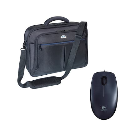 Pedea "Premium" 15,6", schwarz + Logitech M90, kabelgebunden