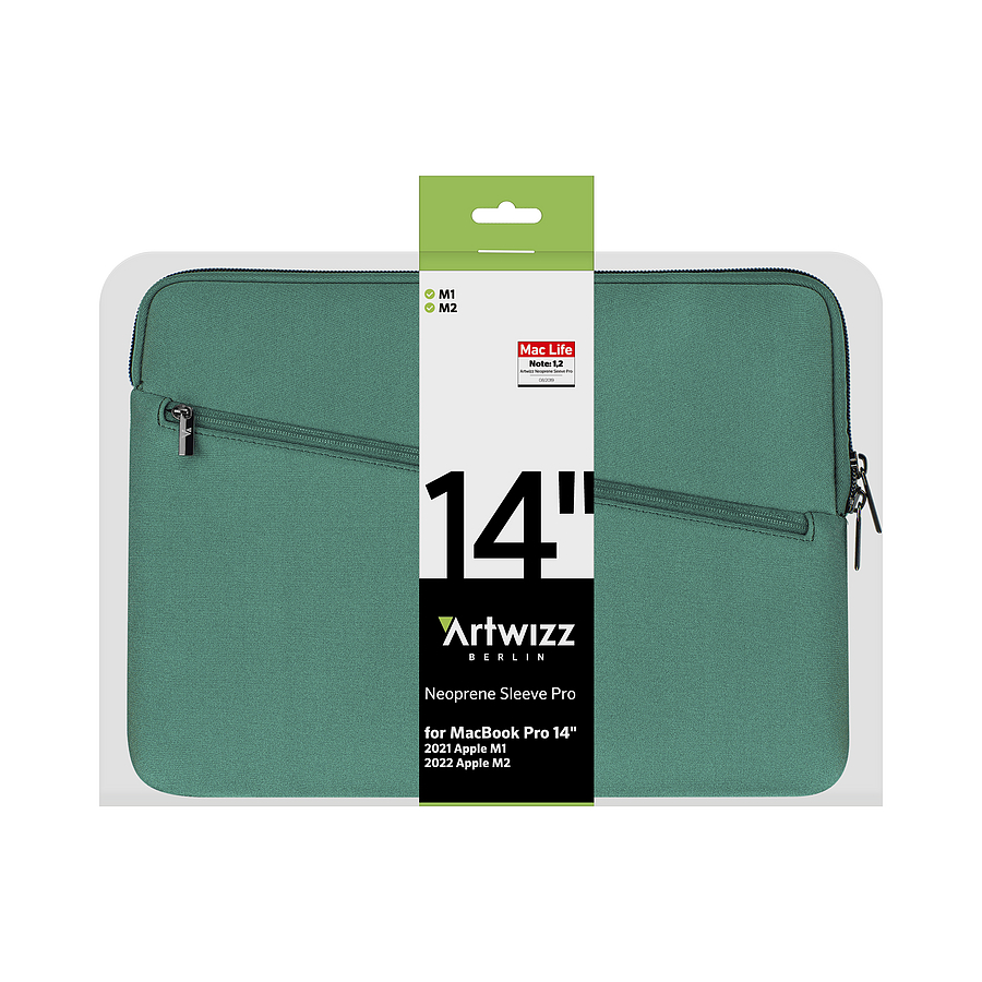 Artwizz Neoprene Sleeve Pro for Macbook Pro 14, jungle-flower