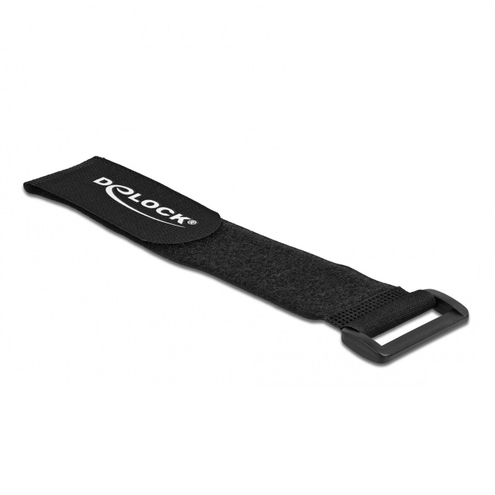 Thumbnail - Delock Klett-Kabelbinder mit Schlaufe, 3 Stück, schwarz 280 x B 38 mm