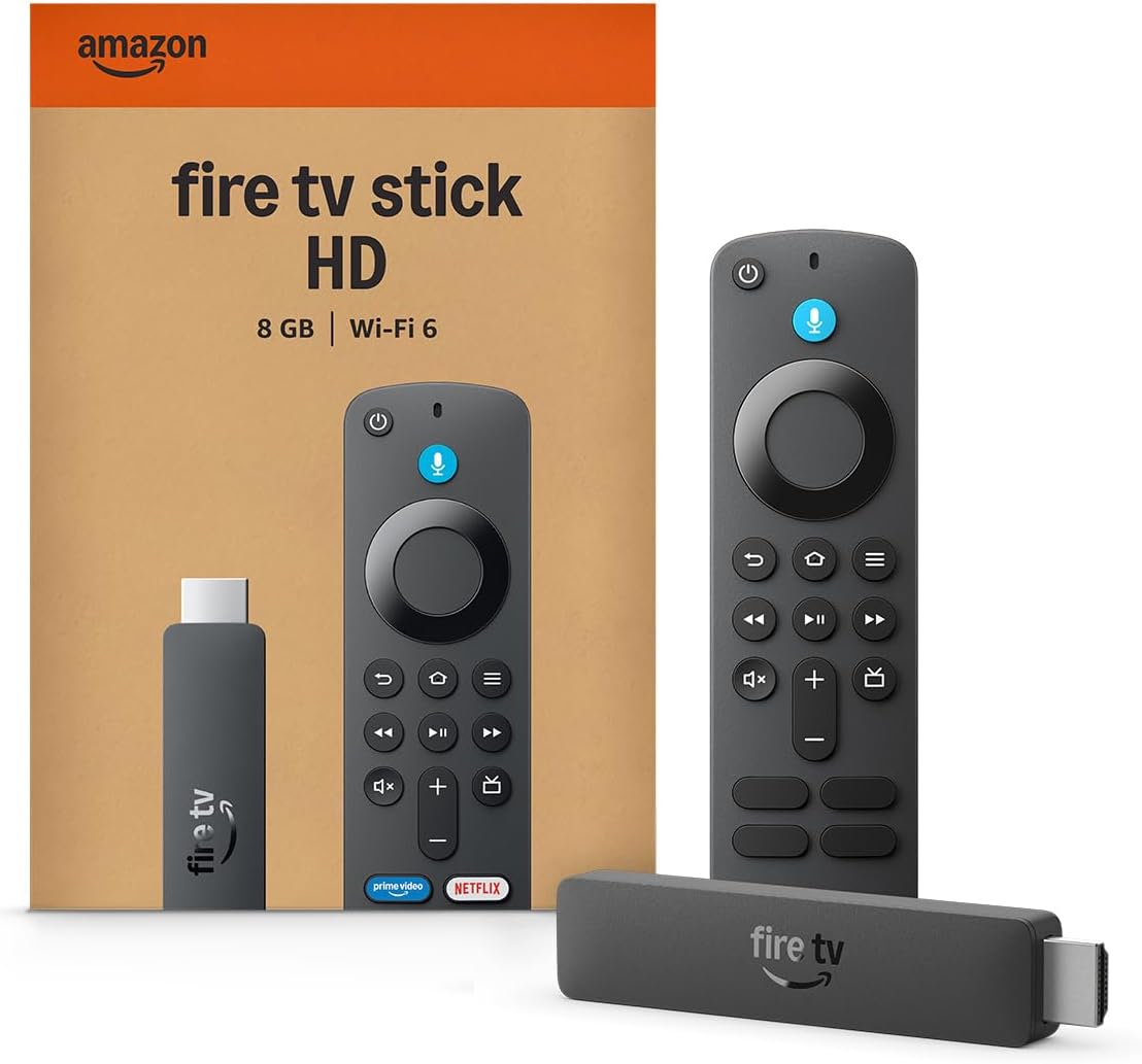 Amazon Fire TV Stick HD 2026 Free- und Live-TV-Inhalte, Alexa-Sprachfernbedienung, wird über den Fernseher mit Strom versorgt, mit Alexa+