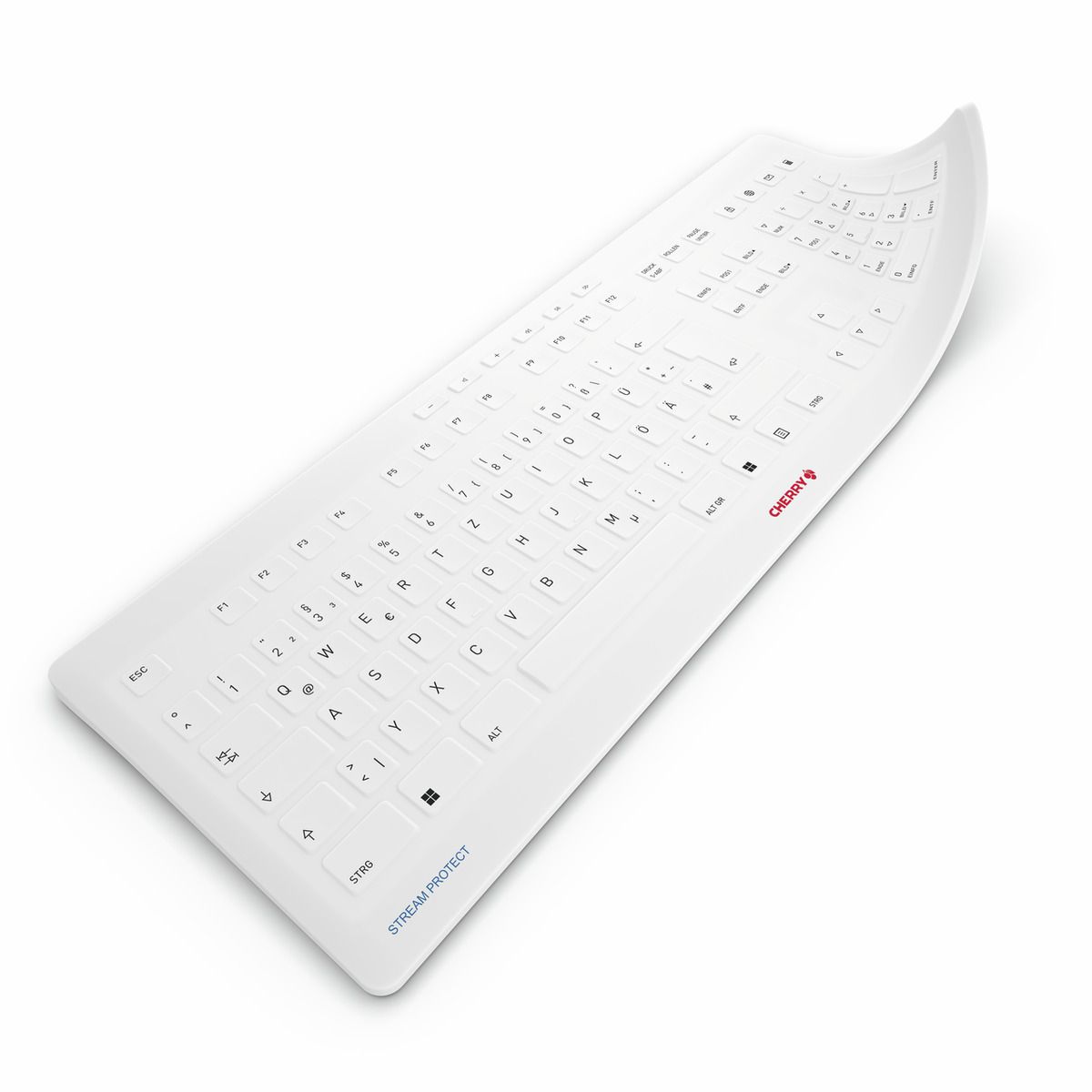 CHERRY Stream Protect Membran, DE-Layout, Spritzwassergeschützt, Hochwertige Schutzmembran (Silikon) für die beliebte STREAM Tastatur