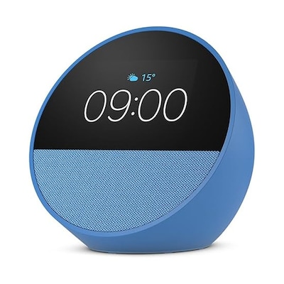 Thumbnail - Amazon Echo Spot (2024), blau Smart Clock, Erinnerungen, Wetter, Timer und mehr. Lass dir Songtitel anzeigen und steuere...