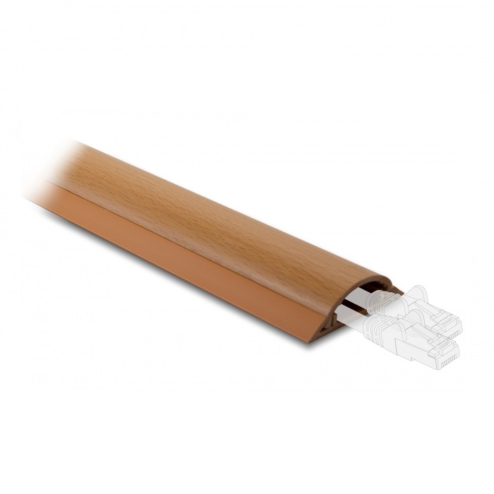 Delock Kabelkanal selbstklebend 50 x 13 mm - Länge 1 m Holzoptik