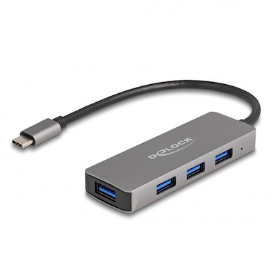 Thumbnail - Delock 4 Port USB 5 Gbps Hub mit USB Type-C™ Anschluss – – USB Typ-A Buchsen seitlich