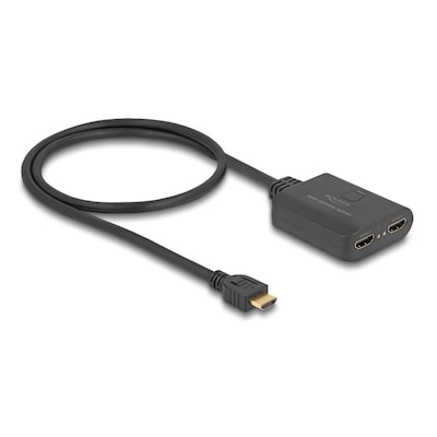 Thumbnail - Delock HDMI Splitter 1 x HDMI in zu 2 x HDMI out 4K 60 Hz - mit Downscaler