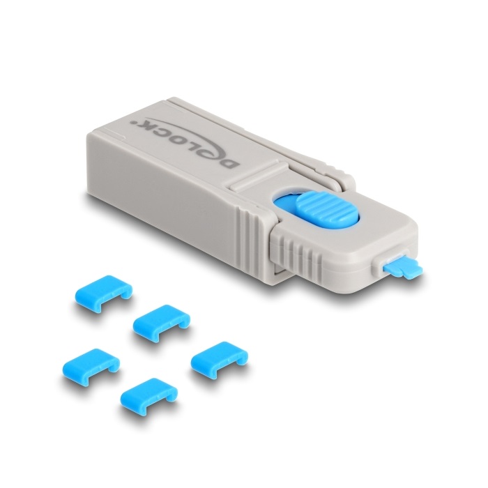 Thumbnail - Delock Type-C™ Port Blocker Set für Type-C™ Buchsen 5 Stück + Verschlusswerkzeug