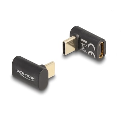 Thumbnail - Delock Adapter USB 40 Gbps USB Type-C™ PD 3.0 - 100 W Stecker zu Buchse gewinkelt 8K 60 Hz