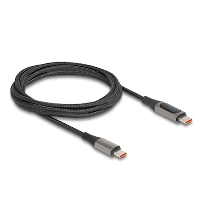Thumbnail - Delock USB 2.0 Kabel USB Type-C™ Stecker zu Stecker PD 3.0 100 W mit Leistungsanzeige 2 m