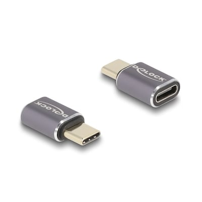 Thumbnail - Delock USB Adapter 40 Gbps USB Type-C™ PD 3.0 100 W - Stecker zu Buchse Portschoner 8K 60 Hz Metall