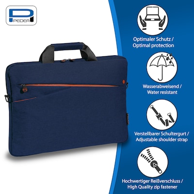 PEDEA Notebook Tasche "Fashion" für Geräte bis 17,3" (43,9cm) Blau