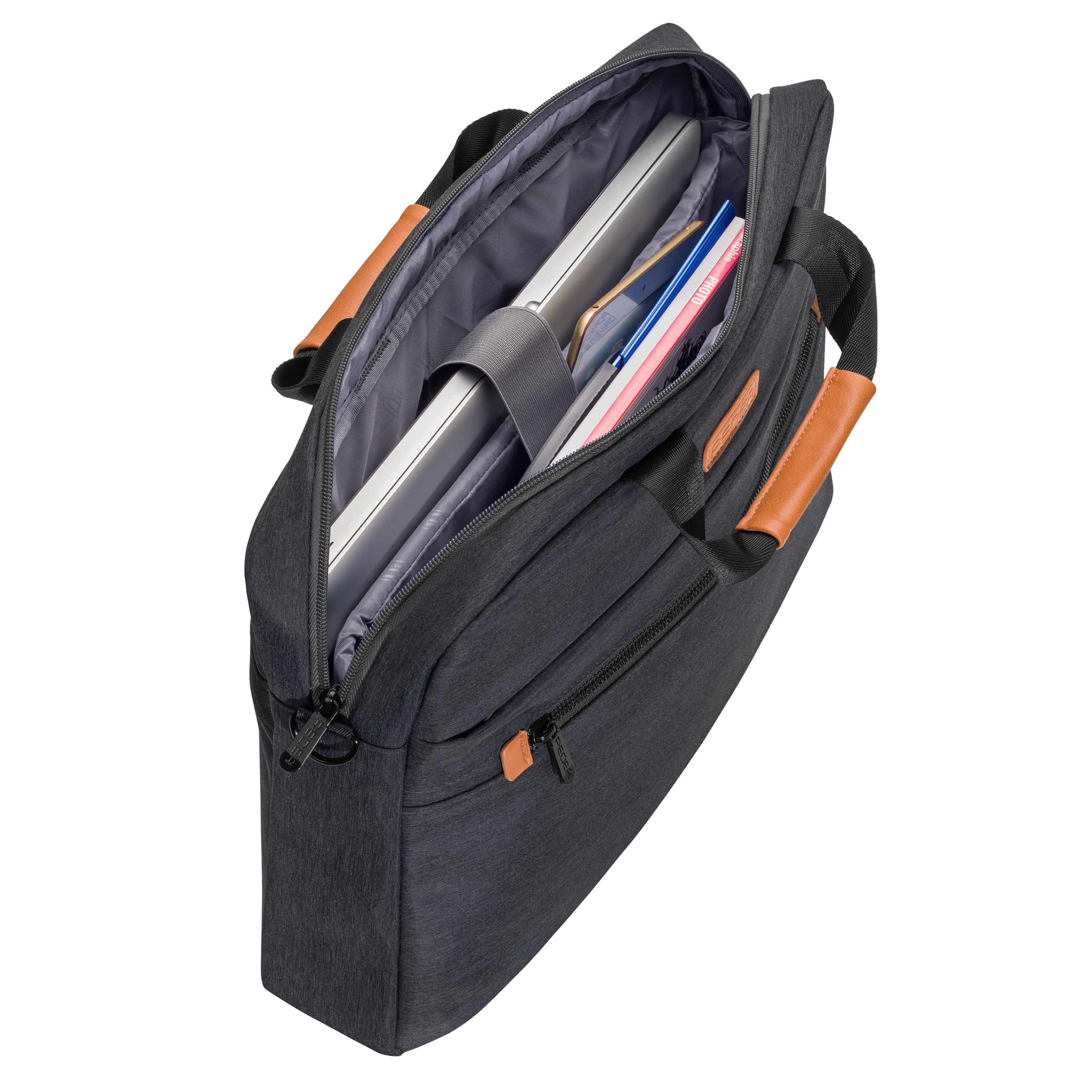 PEDEA Notebooktasche "Elegance" Pro, 15,6" + Logitech M190 Maus für Notebooks bis 39,6cm, grau Taschen Produkt Bild 5