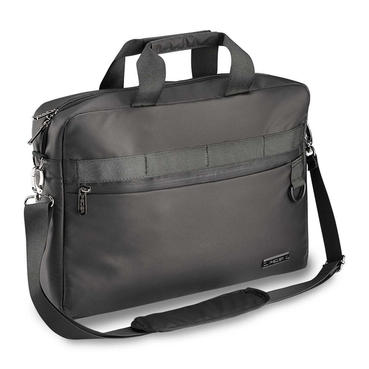 PEDEA Laptoptasche 15,6 Zoll (39,6cm) "Clutch" Notebook Umhängetasche mit Tablet Fach, schwarz