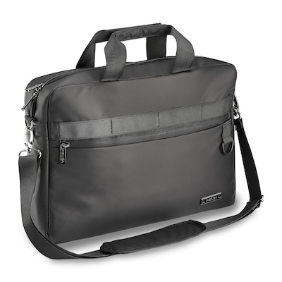PEDEA Laptoptasche 17,3 Zoll (43,9cm) "Clutch" Notebook Umhängetasche mit Tablet Fach, schwarz