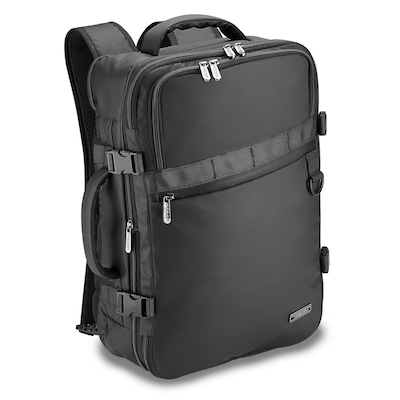 PEDEA NB-Rucksack 15,6 Zoll (39,6cm) "Clutch" Notebook-Rucksack mit Reisefach, schwarz