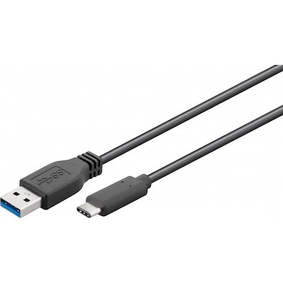Microconnect USB3.1CA1 USB Kabel USB 3.2 Gen 1 (3.1 Gen 1) 1 m USB A USB C Schwarz
