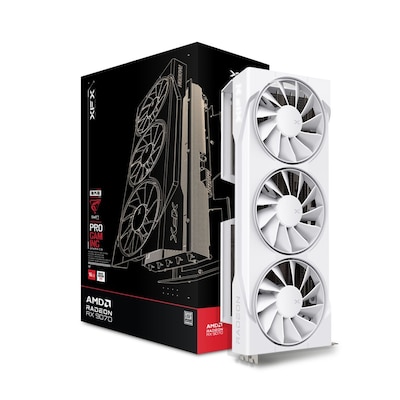 XFX Swift Radeon RX 9070 OC White Triple Fan Gaming Edition - 16GB GDDR6, 1x HDMI, 3x DP