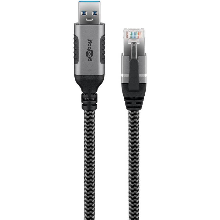 Goobay Ethernet-Kabel USB-A 3.0 auf RJ45, 1,5 m Kabel Produkt Bild 2