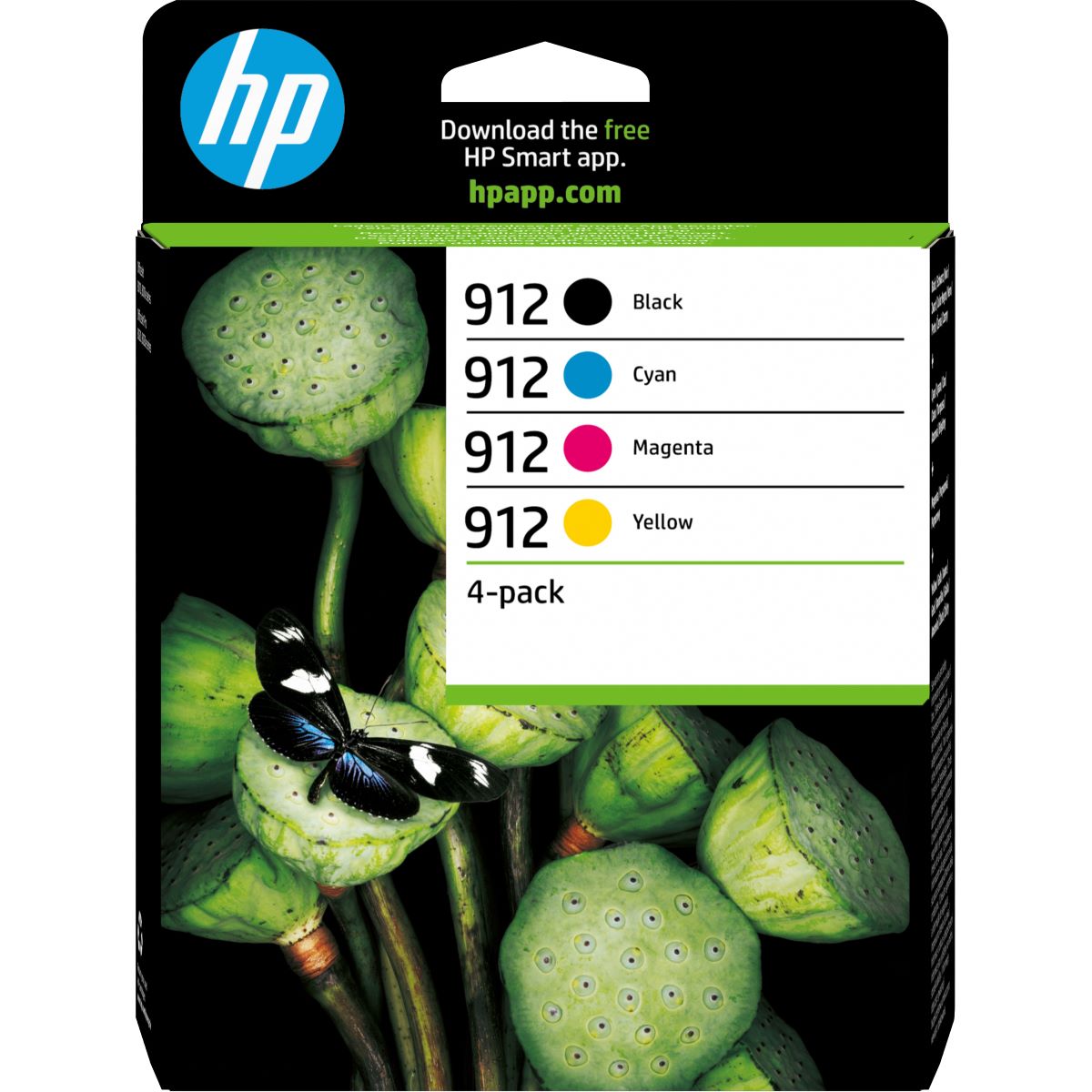 HP 912 (6ZC74AE) Original Druckerpatronen 4er-Pack Kompatibilität: HP OfficeJet (Pro) 8000er Serie