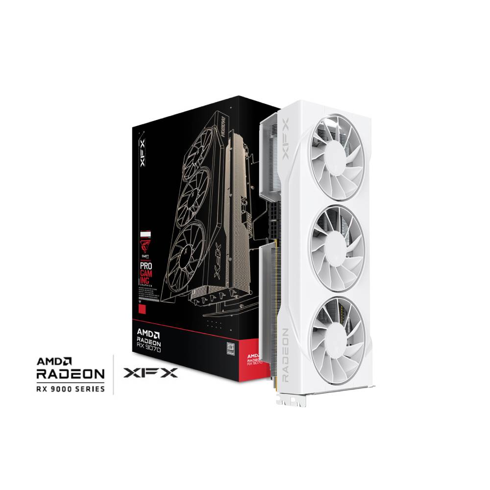XFX RX 9070 GRE White Triple Fan 12GB GDDR6