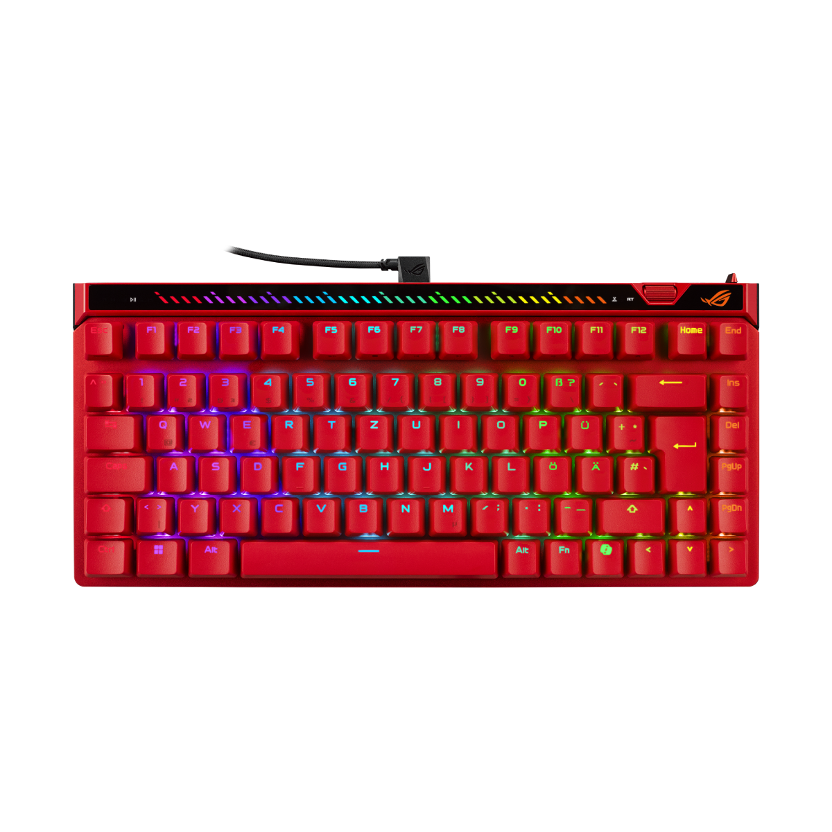 ASUS ROG Strix Falchion Ace 75 HE Red Gaming Tastatur - kabelgebundene Gaming Tastatur mit ROG HFX V2 Switches, 8.000 Hz Abtastrate