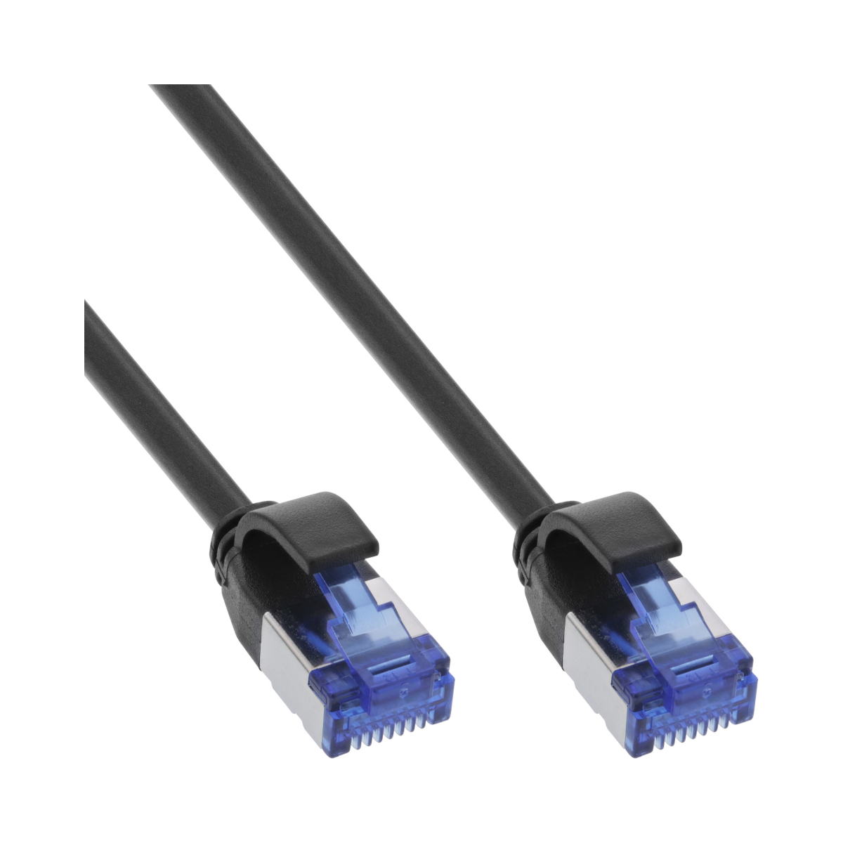 InLine® Patchkabel Slim, Cat.6A, S/FTP, TPE (LSZH), PoE, 30m, schwarz