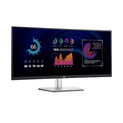 DELL P3424WE Office Monitor 86.4 cm (34"), IPS, 3800R, 21:9, WQHD, RJ45-Ethernet