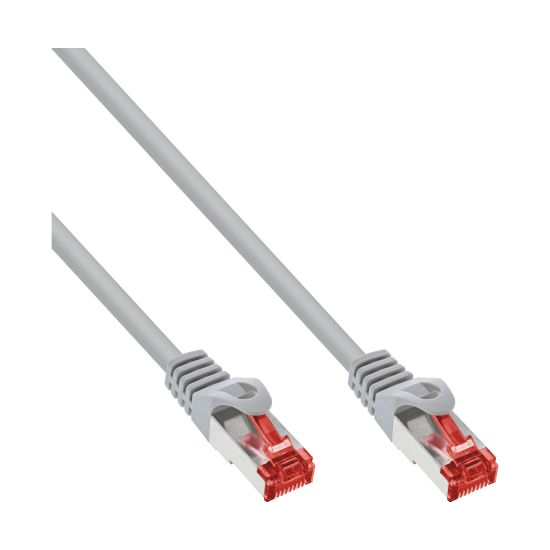 InLine Patchkabel, S/FTP (PiMf), Cat.6, grau, 0,5m, CCA