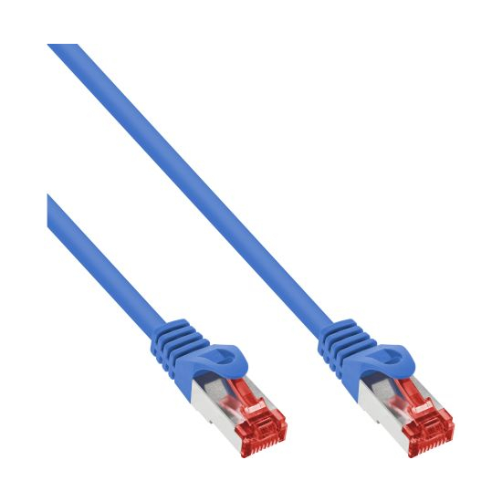 InLine Patchkabel S/FTP CAT.6, PIMF, blau, 0.25m