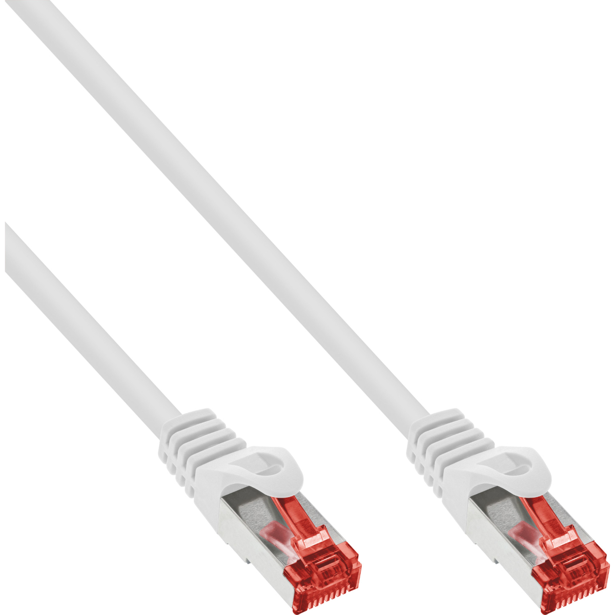 Thumbnail - InLine® Patchkabel, S/FTP (PiMf), Cat.6, weiß, 3 m halogenfrei, Kupfer
