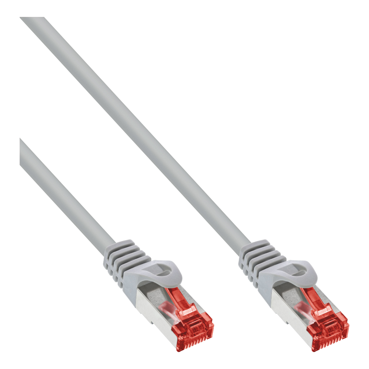 KAB InLine Patchkabel, S/FTP (PiMf), Cat.6, 0,5m, 250MHz, halogenfrei, Kupfer, grau,
