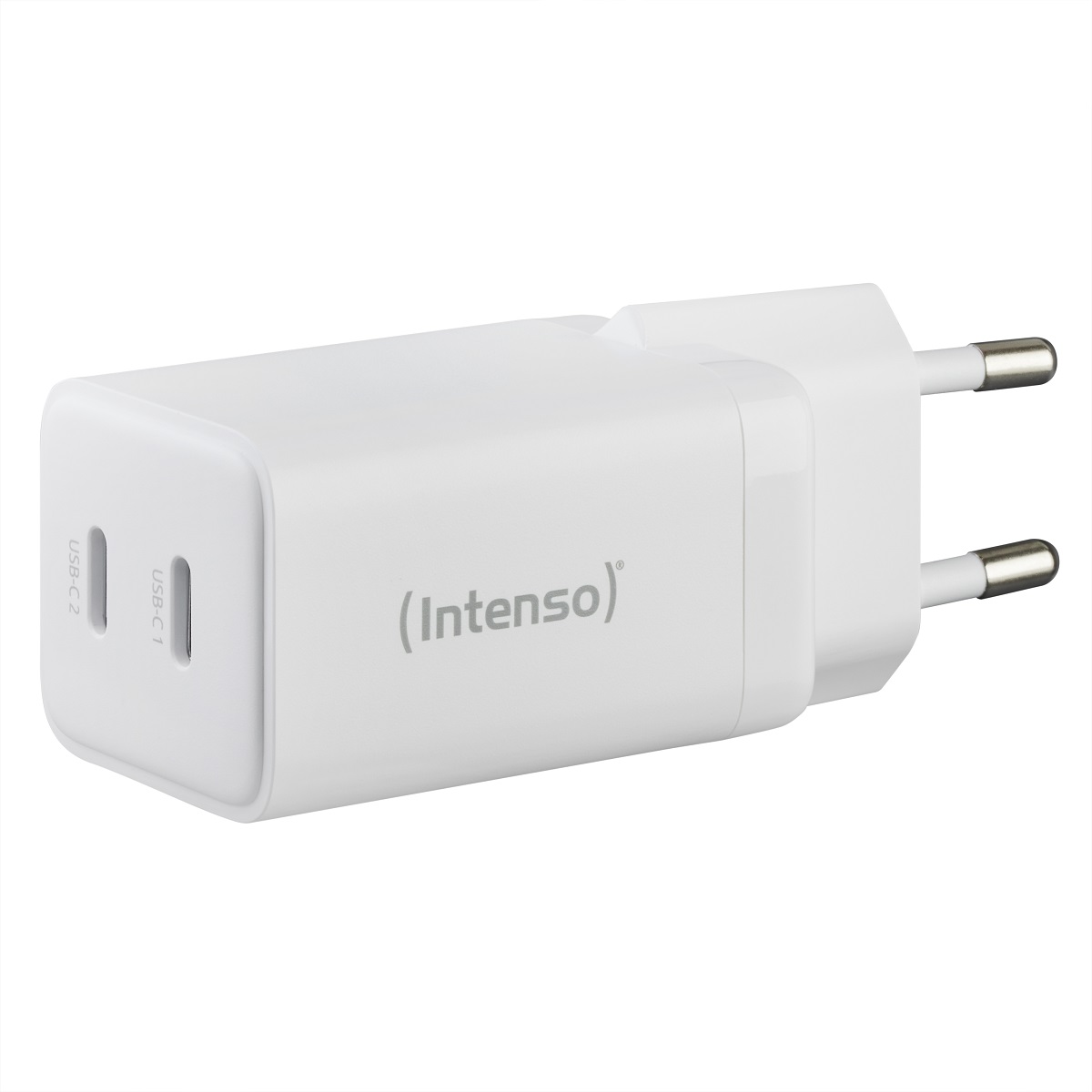 Thumbnail - Intenso Netzteil Power Adapter W40CC GaN, Anschluss: 2x USB-C Output: max. 40 Watt, GaN-Technologie, Weiß