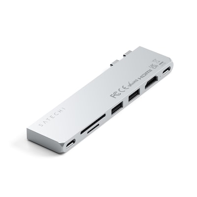 Thumbnail - Satechi USB-C Pro Hub Slim Adapter Silver