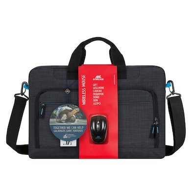 Thumbnail - RivaCase Regent 8058 - Notebook-Tasche 17,3 Zoll & Maus, schwarz