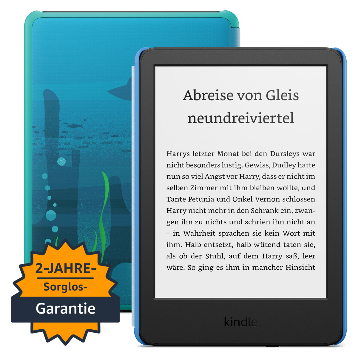 Amazon Kindle Kids 2022, Ozean-Entdecker-Design Mit Zugriff auf über tausend Bücher, Hülle und 2 Jahren Sorglos-Garantie