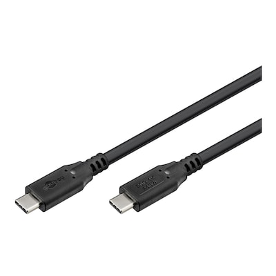 Goobay USB-C-Kabel, USB4, 0,5 m, schwarz, 240 W, 5 A, 20 Gbit/s,